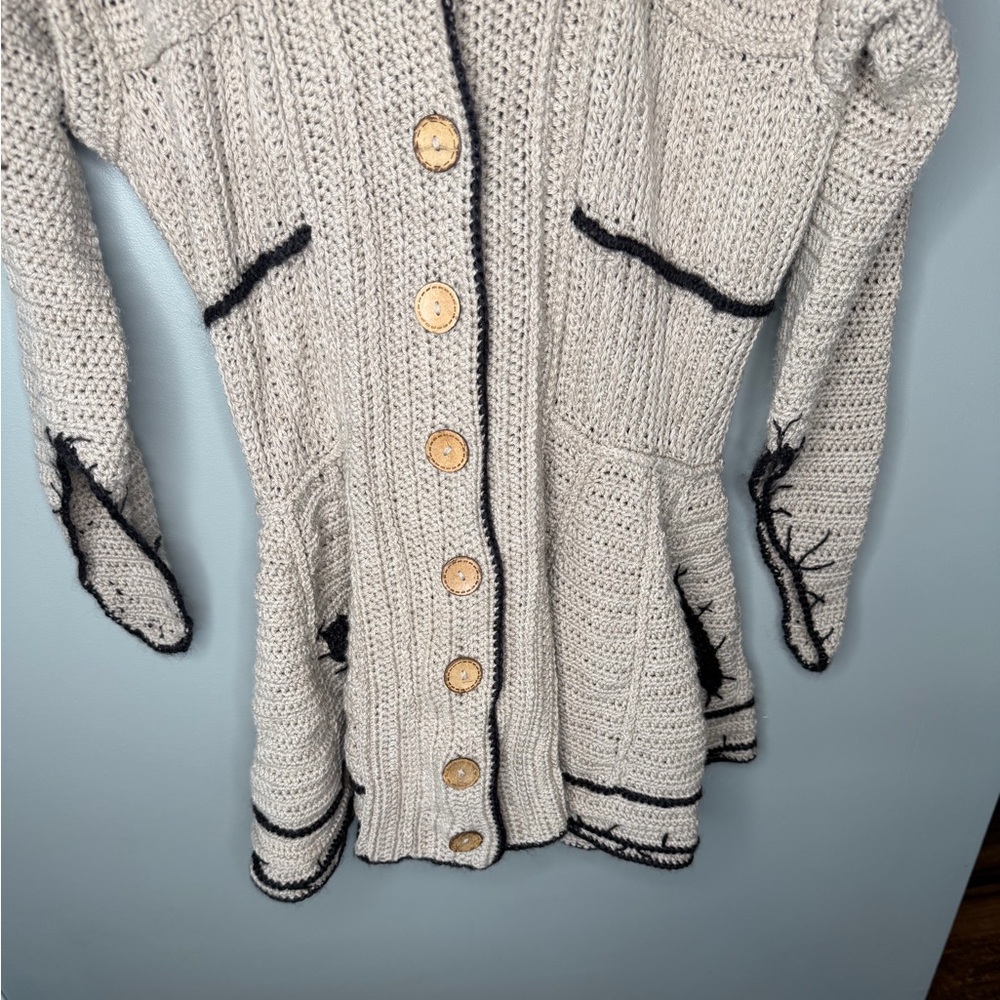 Oogie Boogie Nightmare Before Christmas Handmade Crocheted Hooded Cardigan Etsy - Picture 6 of 11